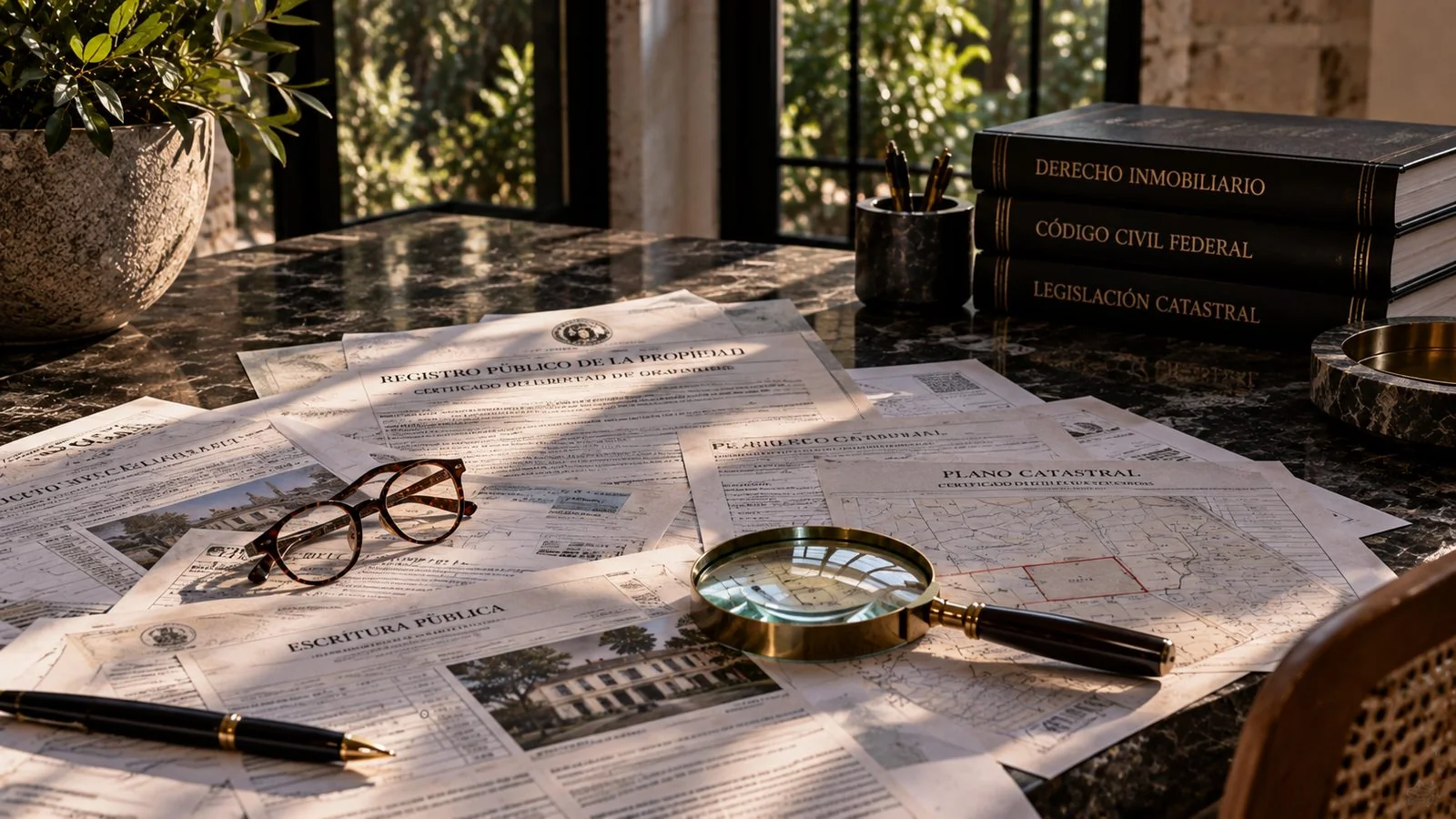 Property documents arranged for an independent title review